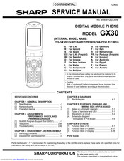 Sharp TQ-GX30W Service Manual