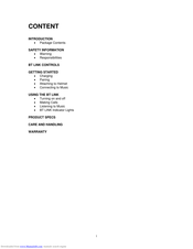 Skullcandy BTLINK User Manual
