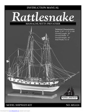Model Shipways Rattlesnake MASSACHUSETTS PRIVATEER Instruction Manual