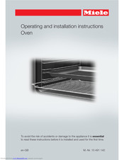 Miele H6860BPXB Operating And Installation Instructions