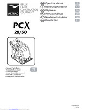 Altrad PCX 20 Operator's Manual