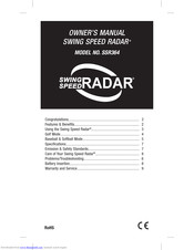 Sports Sensors SWING SPEED RADAR SSR364 Owner's Manual
