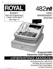 Royal 482NT Operating Manual
