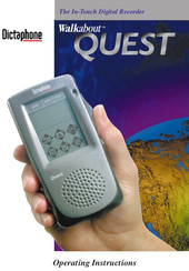 Dictaphone Walkabout Quest Operating Instructions Manual