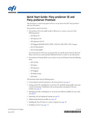 EFI Fiery proServer SE Quick Start Manual