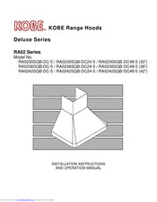 KOBE RA0248SQB-DC-5 Installation Instructions And Operation Manual