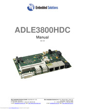 ADL Embedded Solutions ADLE3800HDC Manual