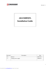 Acrosser Technology AR-ES0892FL Installation Manual