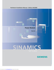 Siemens PM240 Hardware Installation Manual