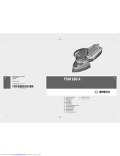 Bosch PSM160 A Original Instructions Manual