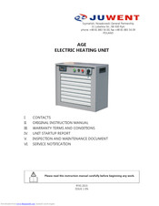 Juwent AGE-3-9 Original Instruction Manual