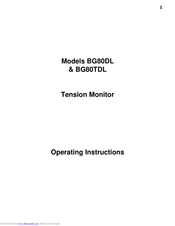 Elcometer BG80DL Operating Instructions Manual