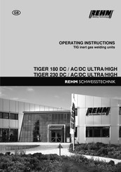 Rehm TIGER 180 AC/DC HIGH Operating Instructions Manual