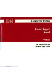 IBM 6580 Product Support Manual