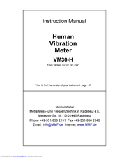 MMF VM30-H Instruction Manual