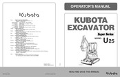 Kubota u25 Operator's Manual