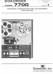 Dokorder 7700 Service Manual