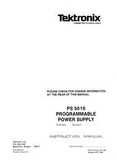 Tektronix PS 5010 Instruction Manual