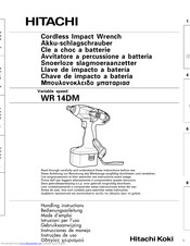 Hitachi WR 14DM Handling Instructions Manual