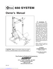 Stamina Titan 650 System Owner's Manual