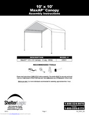 ShelterLogic MaxAP 23521 Assembly Instructions Manual