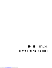 Clear-Com PL-PRO EF-1M Instruction Manual
