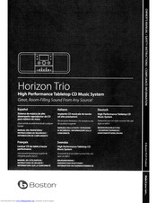 Boston Acoustics Horizon TRio Manual