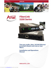Artel FiberLink 5200-C7z Installation And Operation Manual