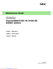 NEC Express5800/R120h-1M Maintenance Manual