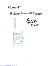 Albrecht Sporty Pro 69 Manual
