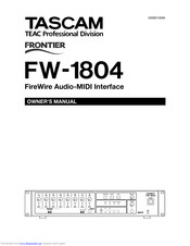 Tascam FW-1804 Owner's Manual