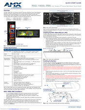 AMX MXD-1900L-PAN Quick Start Manual
