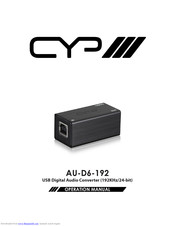 CYP CDB-6 Operation Manual