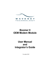 Wavenet Boomer II User Manual And Integrator’s Manual