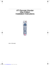 ATI Technologies Remote Wonder Mac Edition Installation Instructions Manual