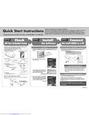 GRAPHTEC Craft ROBO CC100-20 Quick Start Instructions