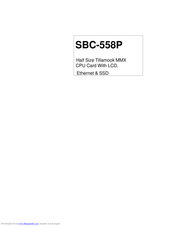 AAEON SBC-558P Manual