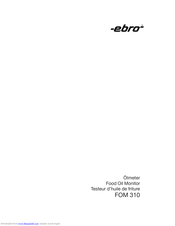 Ebro FOM 310 Manual