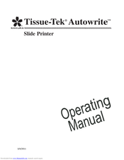 Sakura Tissue-Tek Autowrite Operating Manual