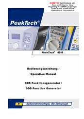 PeakTech 4055 Operation Manual