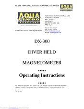 AQUASCAN INTERNATIONAL DX-300 Operating Instructions Manual