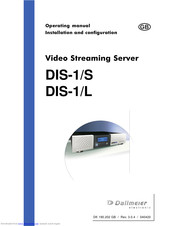 dallmeier DIS-1/L Operating Manual, Installation And Configuration