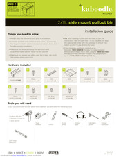 Kaboodle 2x11L Side Mount Pullout Bin Installation Manual