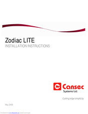 Cansec Zodiac LITE Installation Instructions Manual
