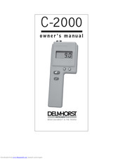 Delmhorst Instrument Co C-2000 Owner's Manual