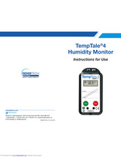 Sensitech TempTale 4 Instructions For Use