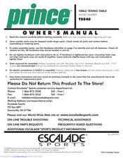 Prince T8840 Owner's Manual