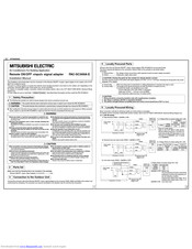 Mitsubishi Electric PAC-SC36NA-E Installation Manual