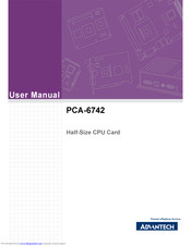 Advantech PCA-6742 Series User Manual