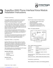Interlogix SuperBus 2000 PIV Installation Instructions Manual